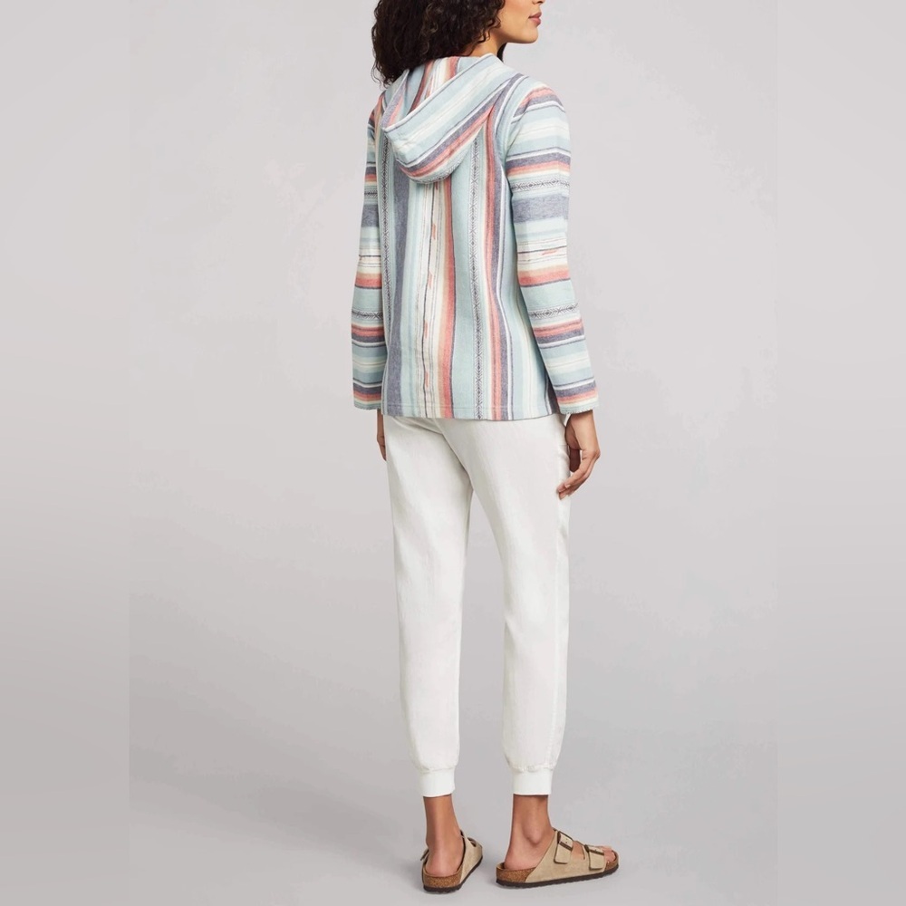 Faherty Organic Cotton Baja Hoodie Poncho Sierra Paradise Small - Picture 8 of 9